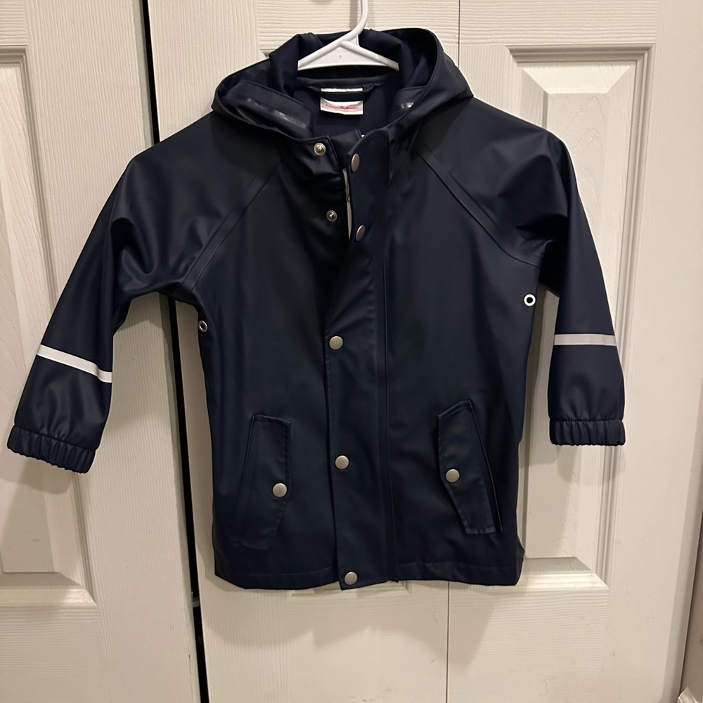 Hanna Andersson Navy Raincoat with Hood